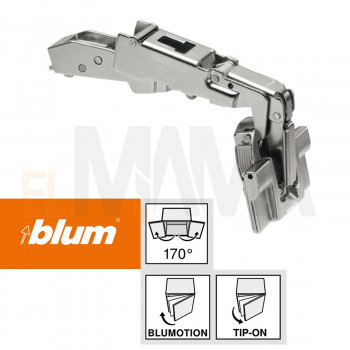 Cerniere per mobili Angolo apertura ante in legno 170°. Clip Top Blum