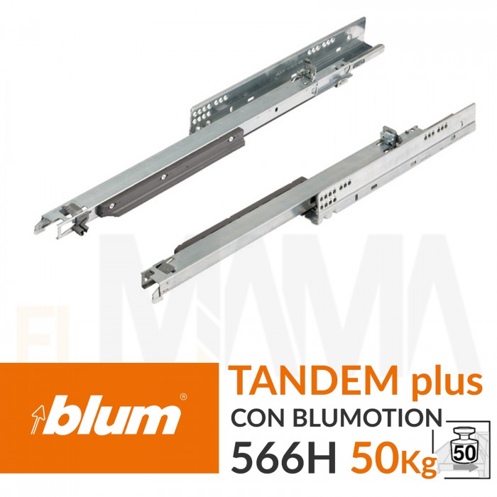 560H Blum Tandem plus Blumotion Guide per cassetti con giunti 